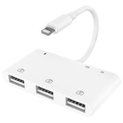 Adattatore 6 in 1 per iPhone con 3 USB e slot SD