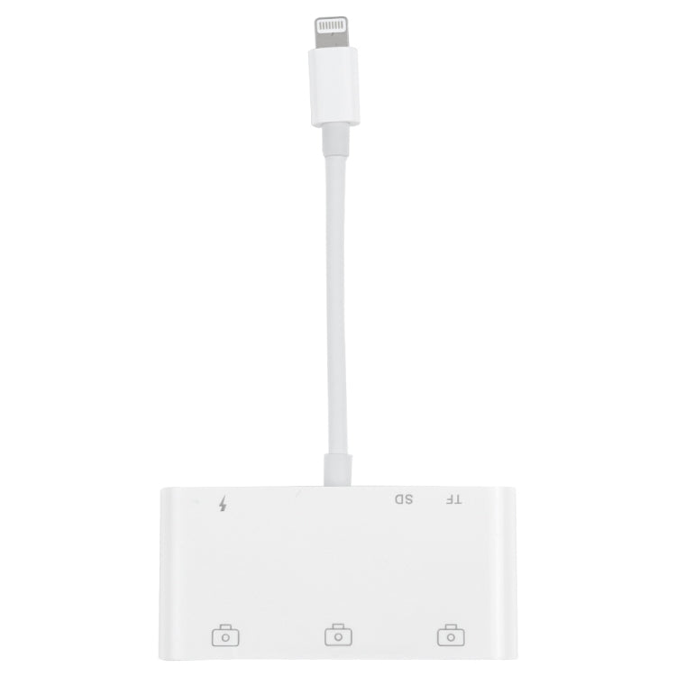 6 in 1 da 8 pin maschio a 3 USB + slot per scheda TF/SD + adattatore femmina di alimentazione a 8 pin, 6 in 1