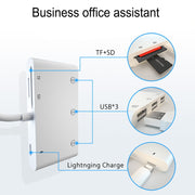 Adattatore 6 in 1 per iPhone con 3 USB e slot SD