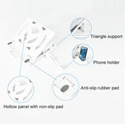 Dissipazione del calore aumentata per uso generale per supporto per laptop, stile: con supporto per telefono cellulare, Style: with Mobile Phone Holder