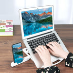 Dissipazione del calore aumentata per uso generale per supporto per laptop, stile: con supporto per telefono cellulare, Style: with Mobile Phone Holder