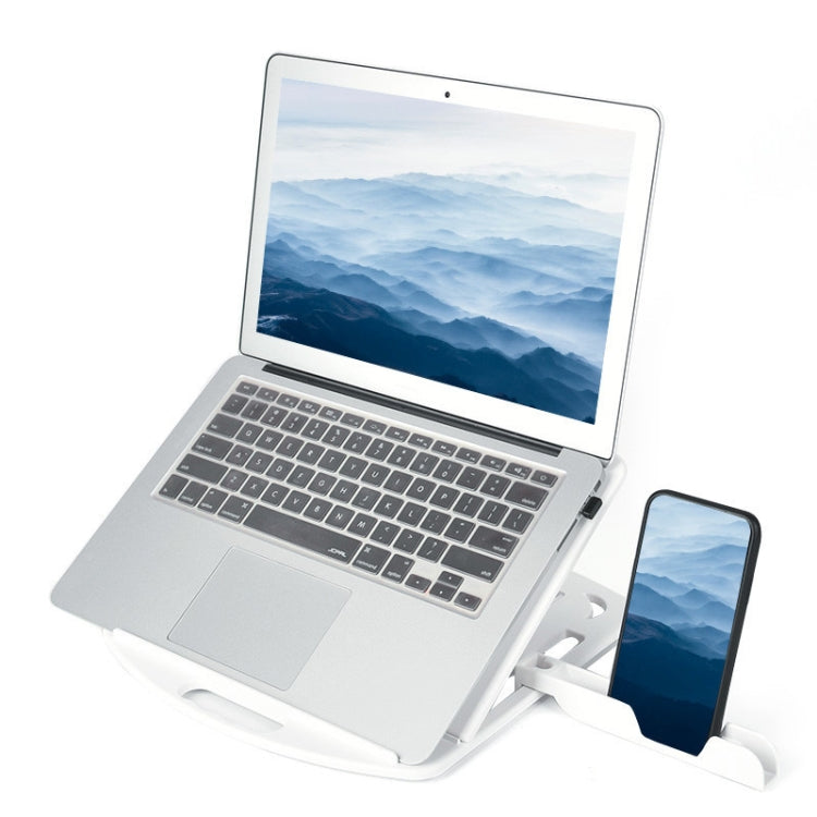 Dissipazione del calore aumentata per uso generale per supporto per laptop, stile: con supporto per telefono cellulare, Style: with Mobile Phone Holder