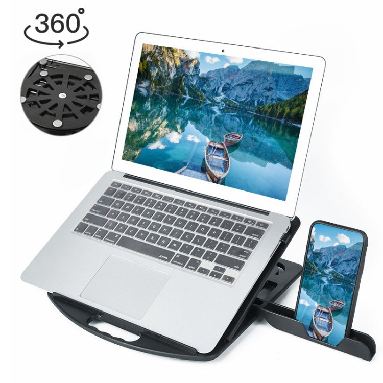 Dissipazione del calore aumentata per uso generale per supporto per laptop, stile: con supporto per cellulare con rotazione, Style: with Mobile Phone Holder with Rotation