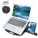 Dissipazione del calore aumentata per uso generale per supporto per laptop, stile: con supporto per cellulare con rotazione, Style: with Mobile Phone Holder with Rotation