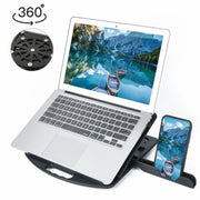 Dissipazione del calore aumentata per uso generale per supporto per laptop, stile: con supporto per cellulare con rotazione, Style: with Mobile Phone Holder with Rotation