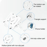 Dissipazione del calore aumentata per uso generale per supporto per laptop, stile: con supporto per cellulare con rotazione, Style: with Mobile Phone Holder with Rotation