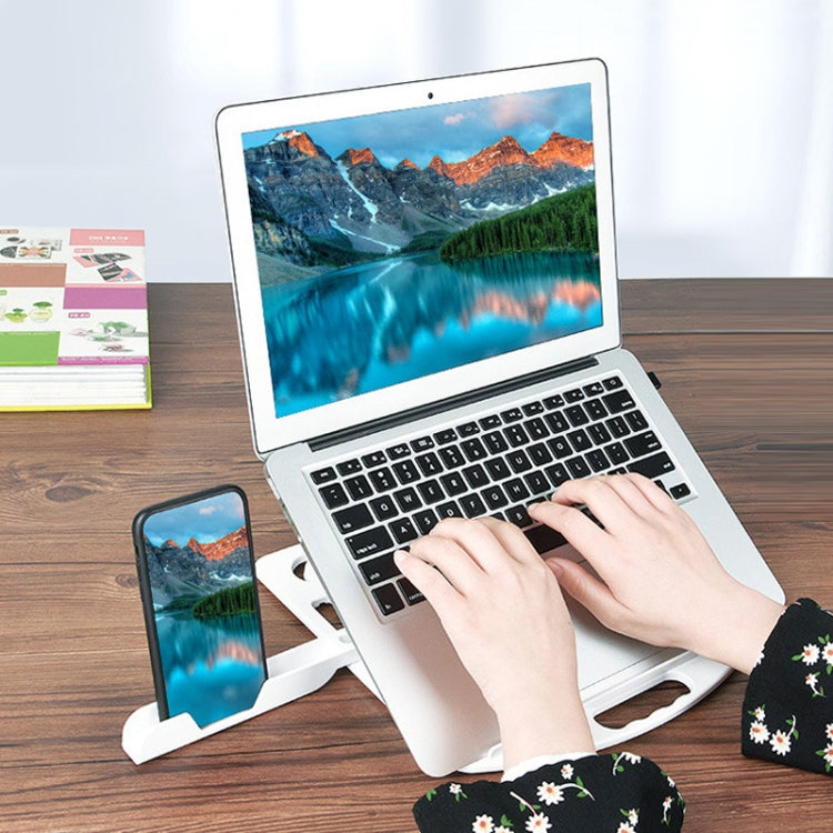 Dissipazione del calore aumentata per uso generale per supporto per laptop, stile: con supporto per cellulare con rotazione, Style: with Mobile Phone Holder with Rotation