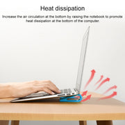 Staffa per computer portatile semplice da 2 pezzi Supporto per base per dissipazione del calore regolabile in altezza