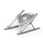 Supporto portatile regolabile per laptop Supporto per dissipazione del calore pieghevole per aumento dell'altezza di sollevamento del desktop, Stile: Fan, Style: Fan