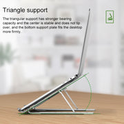 Supporto portatile regolabile per laptop Supporto per dissipazione del calore pieghevole per aumento dell'altezza di sollevamento del desktop, Stile: Fan, Style: Fan