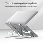 Supporto portatile regolabile per laptop Supporto per dissipazione del calore pieghevole per aumento dell'altezza di sollevamento del desktop, Stile: Fan, Style: Fan