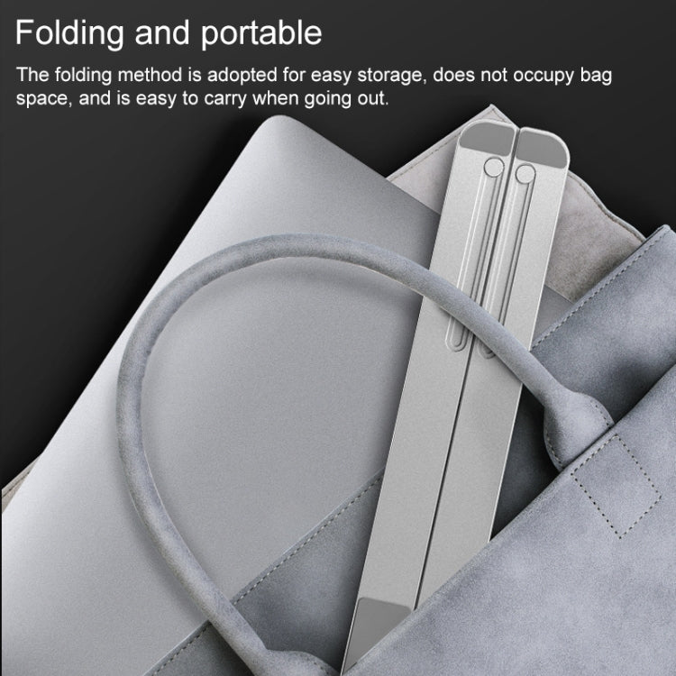 Supporto portatile regolabile per laptop Supporto per dissipazione del calore pieghevole per aumento dell'altezza di sollevamento del desktop, Stile: Fan, Style: Fan