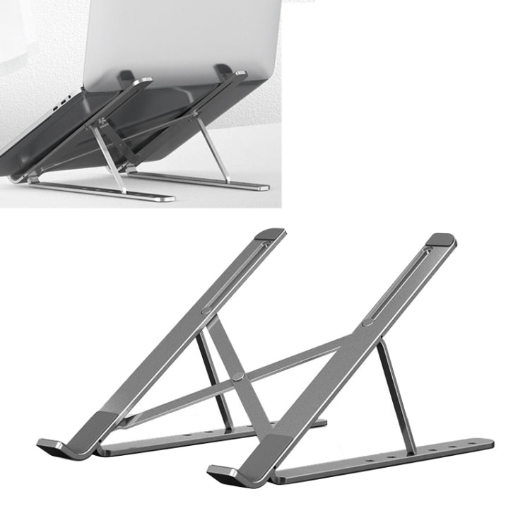 Supporto portatile regolabile per laptop Supporto per dissipazione del calore pieghevole per aumento dell'altezza di sollevamento del desktop, Stile: Ordinario, Style: Ordinary(Grey), Style: Ordinary(Silver)