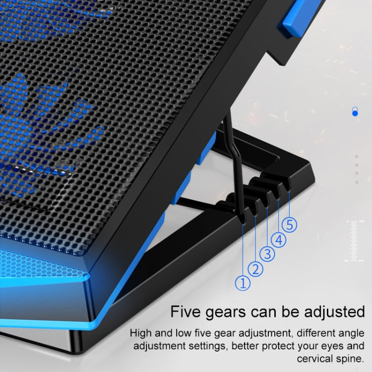 Supporto laptop con doppie porte USB e radiatore a cinque ventole