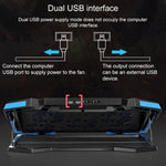 Supporto laptop con doppie porte USB e radiatore a cinque ventole