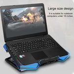 Supporto laptop con doppie porte USB e radiatore a cinque ventole
