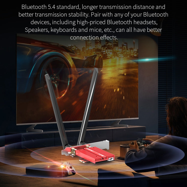 Ricevitore WiFi adattatore di rete wireless PCIE COMFAST CF-BE200 Pro 8774Mbps WiFi7, CF-BE200 Pro