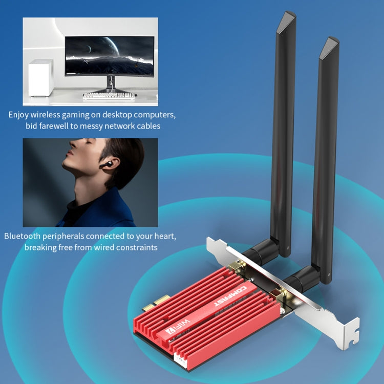 Ricevitore WiFi adattatore di rete wireless PCIE COMFAST CF-BE200 Pro 8774Mbps WiFi7, CF-BE200 Pro