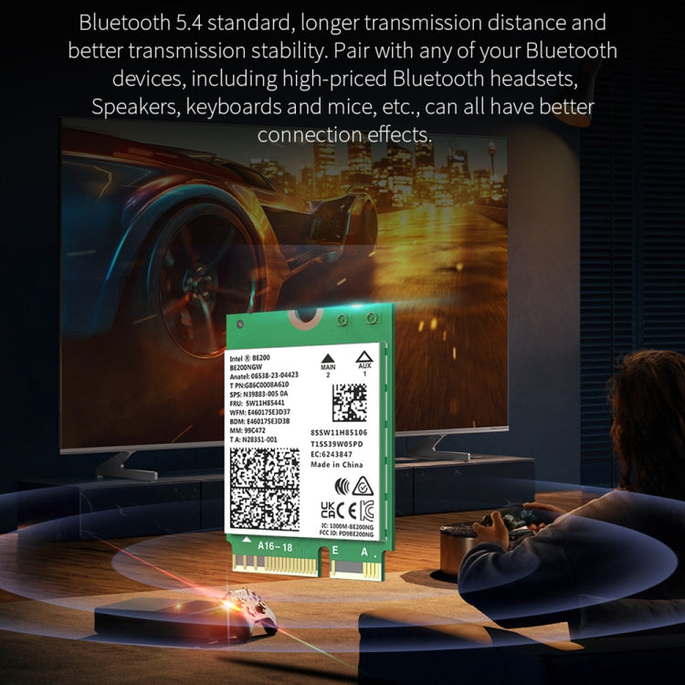 COMFAST CF-BE200-M WiFi7 Adattatore di rete wireless tri-band BT5.4 Modulo WiFi di rete M.2, CF-BE200-M