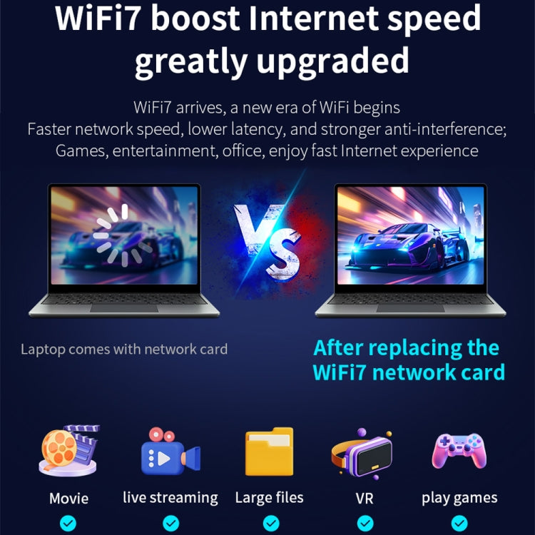 COMFAST CF-BE200-M WiFi7 Adattatore di rete wireless tri-band BT5.4 Modulo WiFi di rete M.2, CF-BE200-M