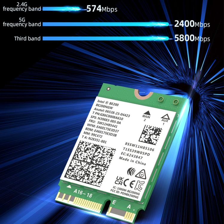 COMFAST CF-BE200-M WiFi7 Adattatore di rete wireless tri-band BT5.4 Modulo WiFi di rete M.2, CF-BE200-M