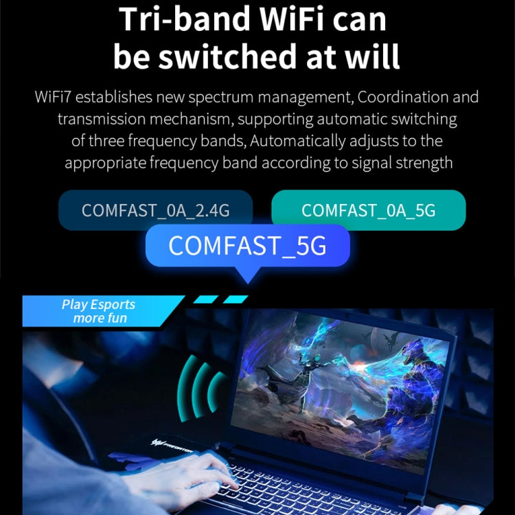 COMFAST CF-BE200-M WiFi7 Adattatore di rete wireless tri-band BT5.4 Modulo WiFi di rete M.2, CF-BE200-M