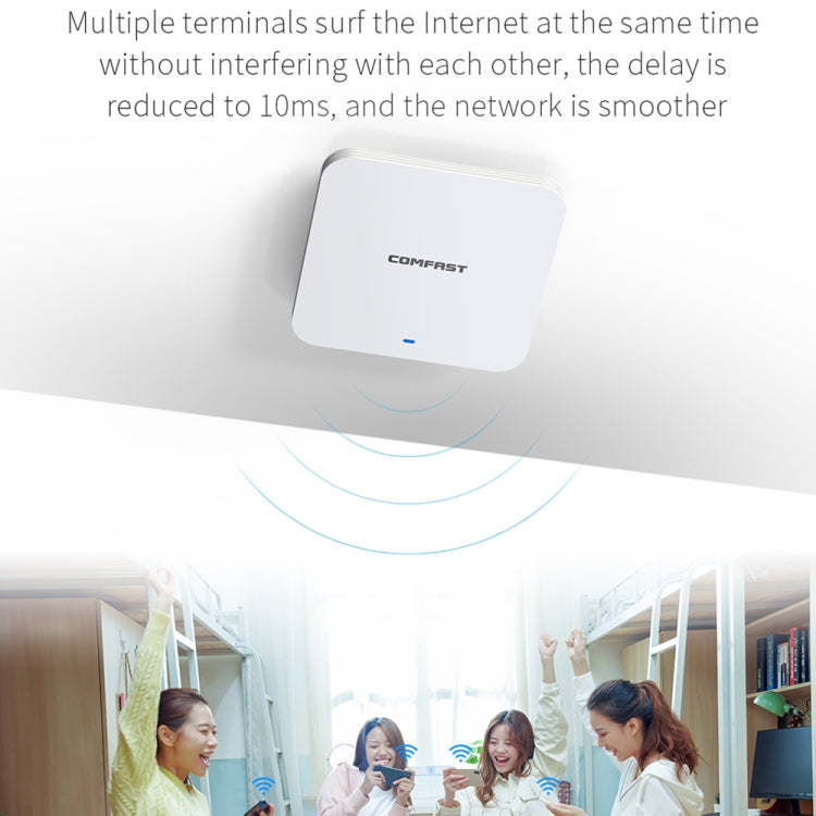 AP da soffitto wireless per interni dual band COMFAST CF-E395AX 3000Mbps WiFi6 2,4G e 5,8GHz, CF-E395AX