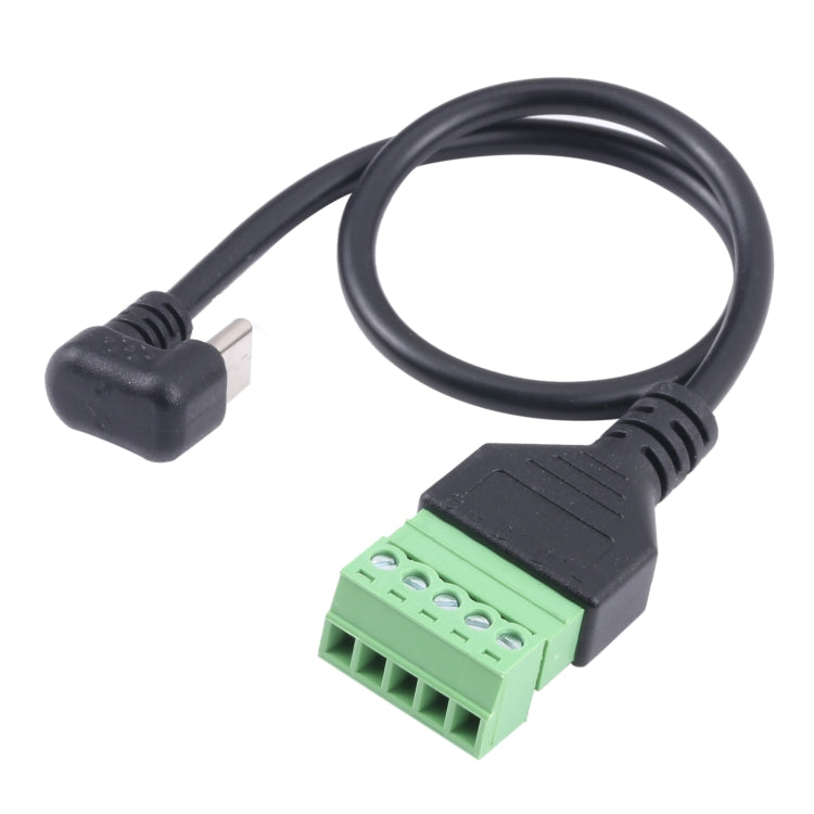 Connettore USB-C maschio a terminale verde 5 pin 24 cm