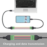 Connettore USB-C maschio a terminale verde 5 pin 24 cm