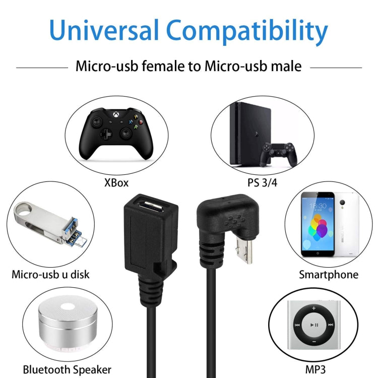 Cavo prolunga Micro USB maschio-femmina 20 cm