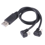 Cavo USB-C e Micro USB maschio a USB tipo A 24cm nero