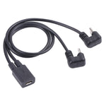 Cavo USB-C + Micro USB maschio a Micro USB femmina a U