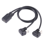 Cavo USB-C + Micro USB maschio a Micro USB femmina a U