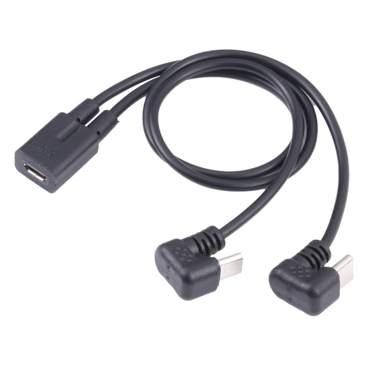 Cavo USB-C + Micro USB maschio a Micro USB femmina a U