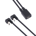 Cavo USB-C + Micro USB maschio a Micro USB femmina a U