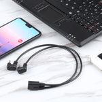 Cavo USB-C + Micro USB maschio a Micro USB femmina a U