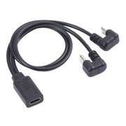 Cavo USB-C/Type-C maschio a forma di U + Micro USB maschio a USB-C/Type-C femmina, Type-C + Micro USB to Type-C