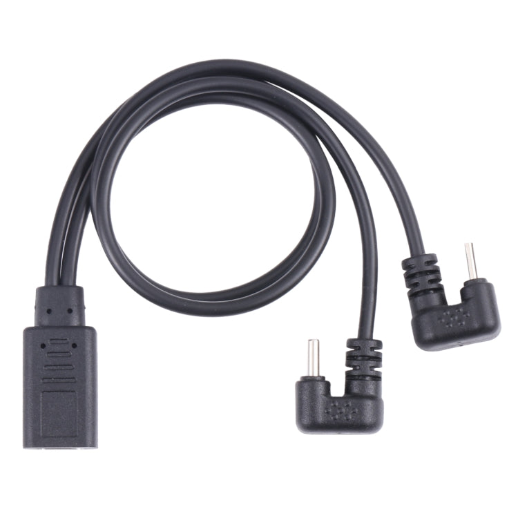 Cavo USB-C a Micro USB e USB-C femmina 25 cm nero