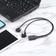Cavo USB-C/Type-C maschio a forma di U + Micro USB maschio a USB-C/Type-C femmina, Type-C + Micro USB to Type-C
