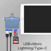 Docking station multifunzione NK-939C 3 in 1 da USB a USB-C / Type-C + 8PIN