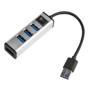HUB da USB a 4 porte USB 3.0 in lega di alluminio con interruttore, USB