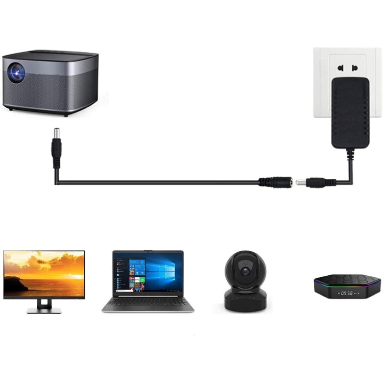 Cavo di prolunga per spina di alimentazione CC femmina-maschio da 2 m 22 AWG 5,5 x 2,1 mm per laptop, 2m 5.5 x 2.1mm
