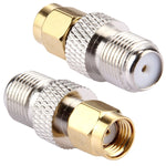2 connettori F femmina a RP-SMA maschio, 2Pcs F Female to RP-SMA Male
