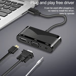 Adattatore USB-C a 4K HDMI, VGA e audio 3,5 mm