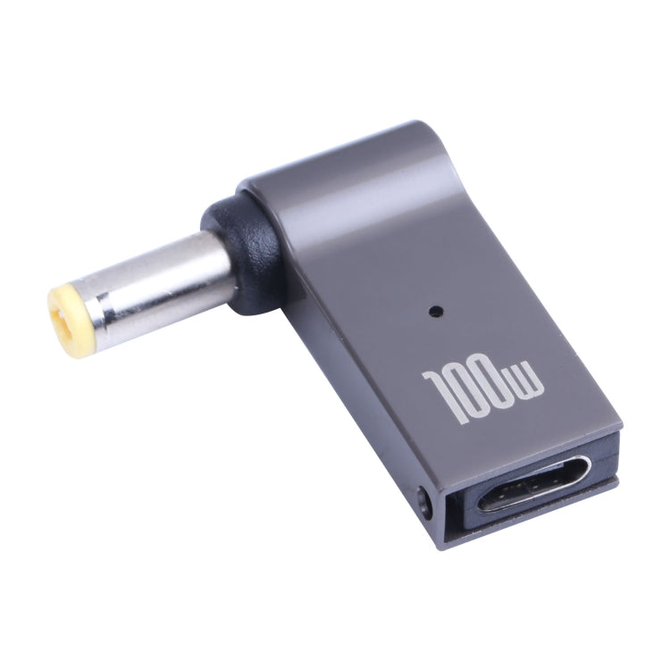 Adattatore di ricarica per computer da USB-C/Type-C femmina a DC 5,5 x 2,5 mm maschio da 100 W per Lenovo, Type-C Female to DC 5.5x2.5mm Male