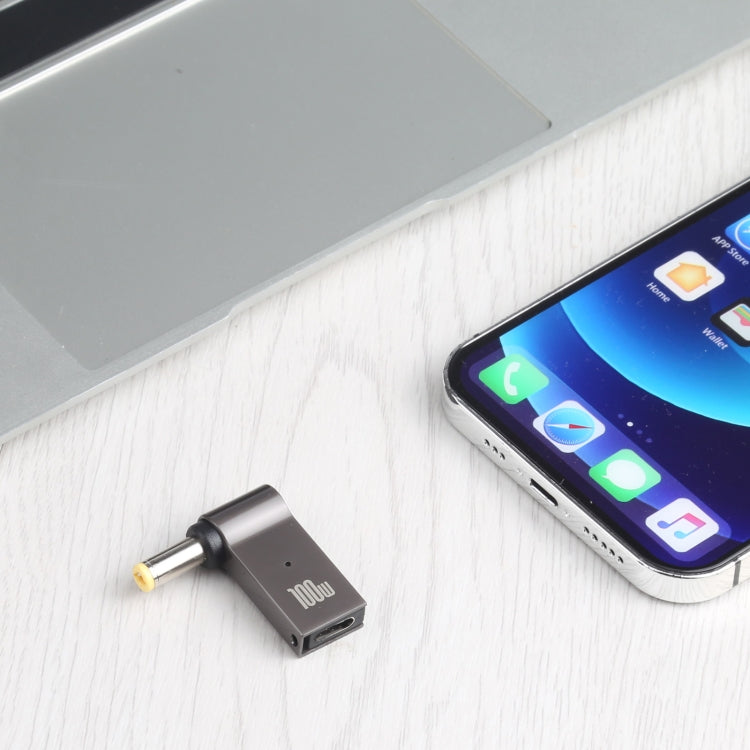 Adattatore di ricarica per computer da USB-C/Type-C femmina a DC 5,5 x 2,5 mm maschio da 100 W per Lenovo, Type-C Female to DC 5.5x2.5mm Male