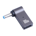 Adattatore di ricarica per computer da USB-C/Type-C femmina a DC 4,5x3,0 mm maschio da 100 W per HP, Type-C to DC 4.5x3.0mm