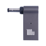 Adattatore di ricarica per computer da USB-C/Type-C femmina a DC 4.0x1.7mm maschio da 100 W per Lenovo, Type-C Female to DC 4.0x1.7mm Male(Black)