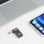 Adattatore di ricarica per computer da USB-C/Type-C femmina a DC 4.0x1.7mm maschio da 100 W per Lenovo, Type-C Female to DC 4.0x1.7mm Male(Black)