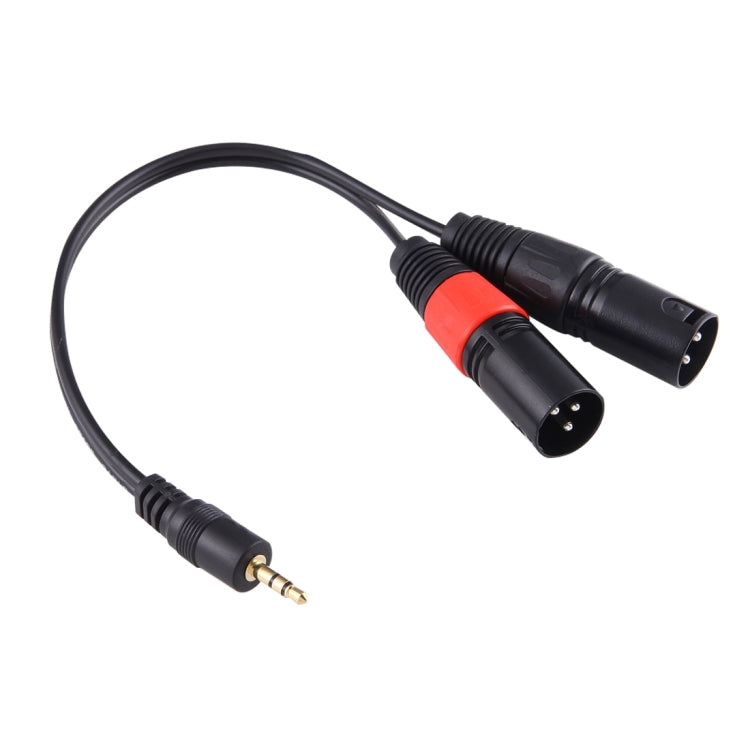 30cm CANNON XLR Male Audio Connector Adapter Cable with Metal Head 3.5mm Male to 3 Pin 3.5mm Male